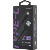 Кабель USB - USB Type-C, 1м, BoraSCO 38515 Black