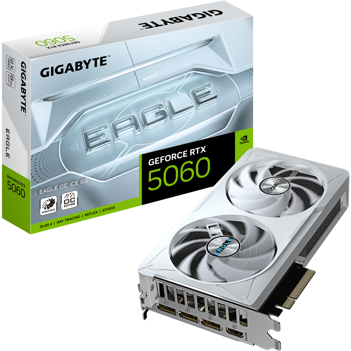 Видеокарта NVIDIA GeForce RTX 5060 Gigabyte EAGLE OC ICE 8Gb (GV-N5060EAGLEOC ICE-8GD) - фото 10