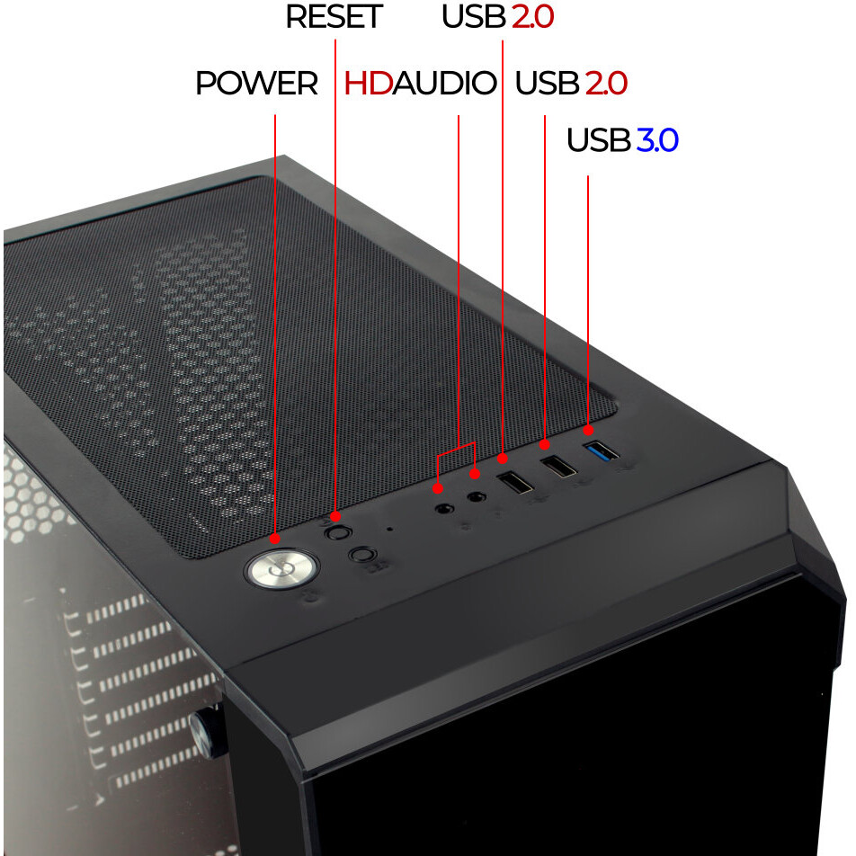 Корпус Ginzzu CL120 Black - фото 8