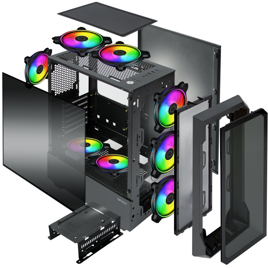 Корпус Ginzzu CL120 Black - фото 11