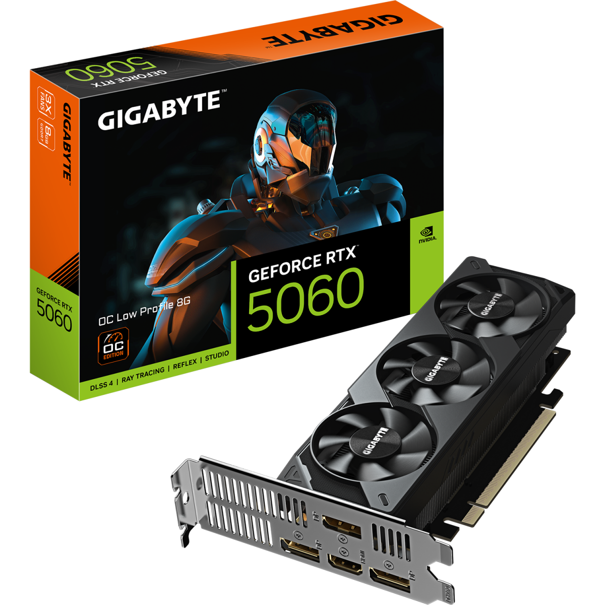 Видеокарта NVIDIA GeForce RTX 5060 Gigabyte Low Profile OC 8Gb (GV-N5060OC-8GL) - фото 8