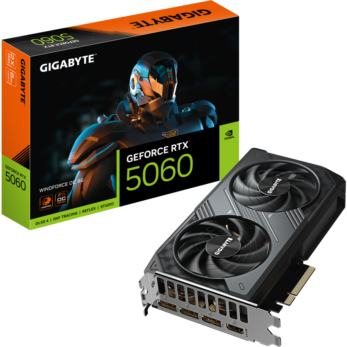 Видеокарта NVIDIA GeForce RTX 5060 Gigabyte WINDFORCE OC 8Gb (GV-N5060WF2OC-8GD) - фото 10