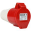 Электрическая розетка КЭАЗ 214-16А-6h-380AC-3P+PE-IP44 - 222750