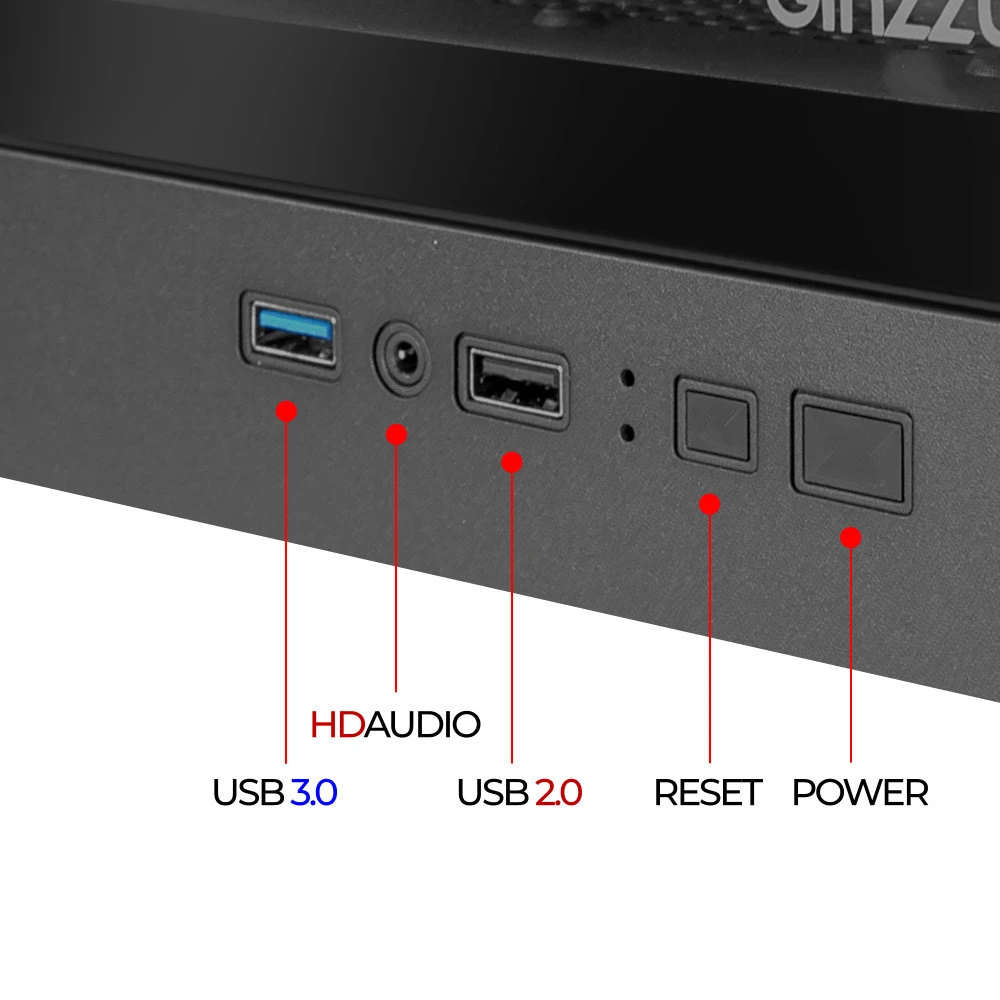 Корпус Ginzzu CL400 Black - фото 9