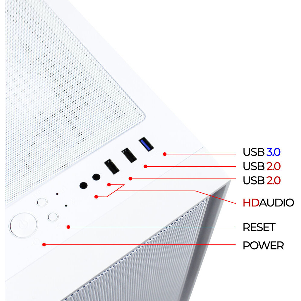 Корпус Ginzzu CL560 White - фото 7