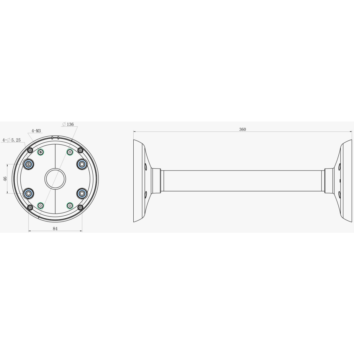 Кронштейн для камеры Milesight MS-A76 - фото 6