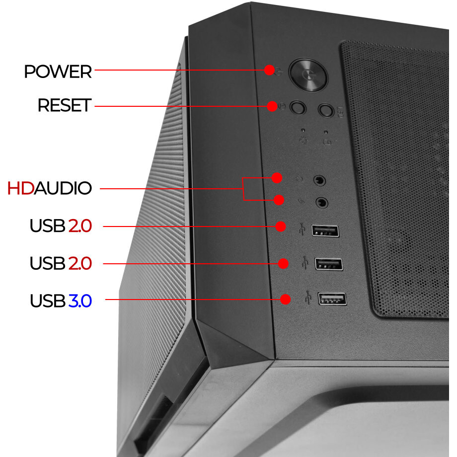 Корпус Ginzzu CL580 Black - фото 8