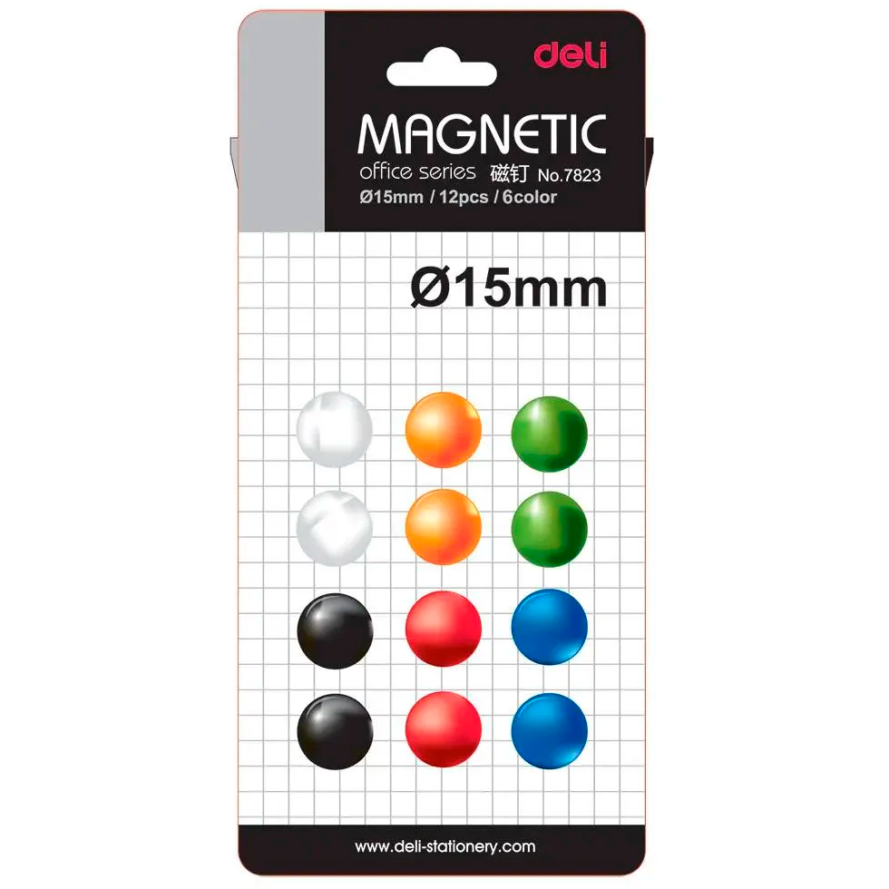Магнит для досок Deli E7823 (12 шт.)
