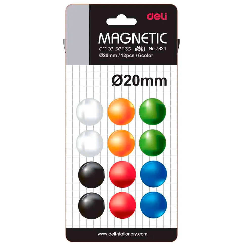Магнит для досок Deli E7824 (12 шт.)