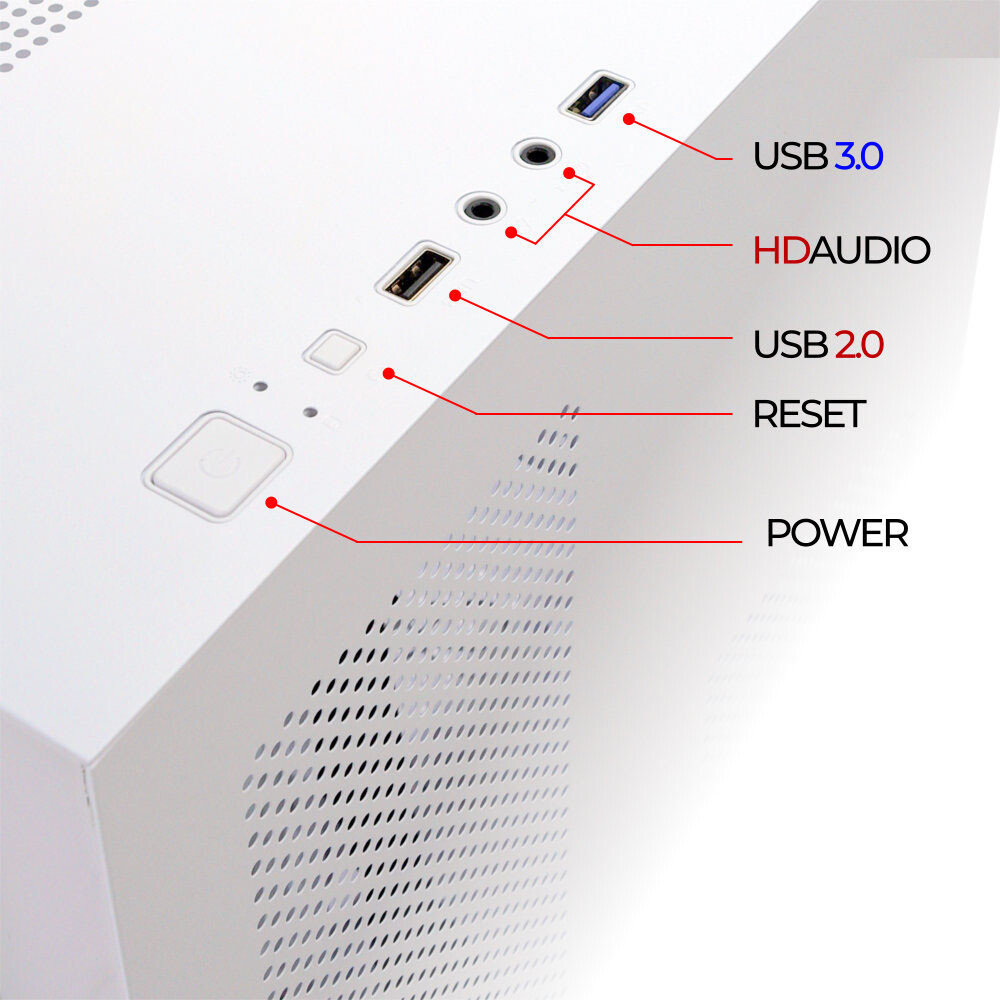 Корпус Ginzzu V200 White - фото 9