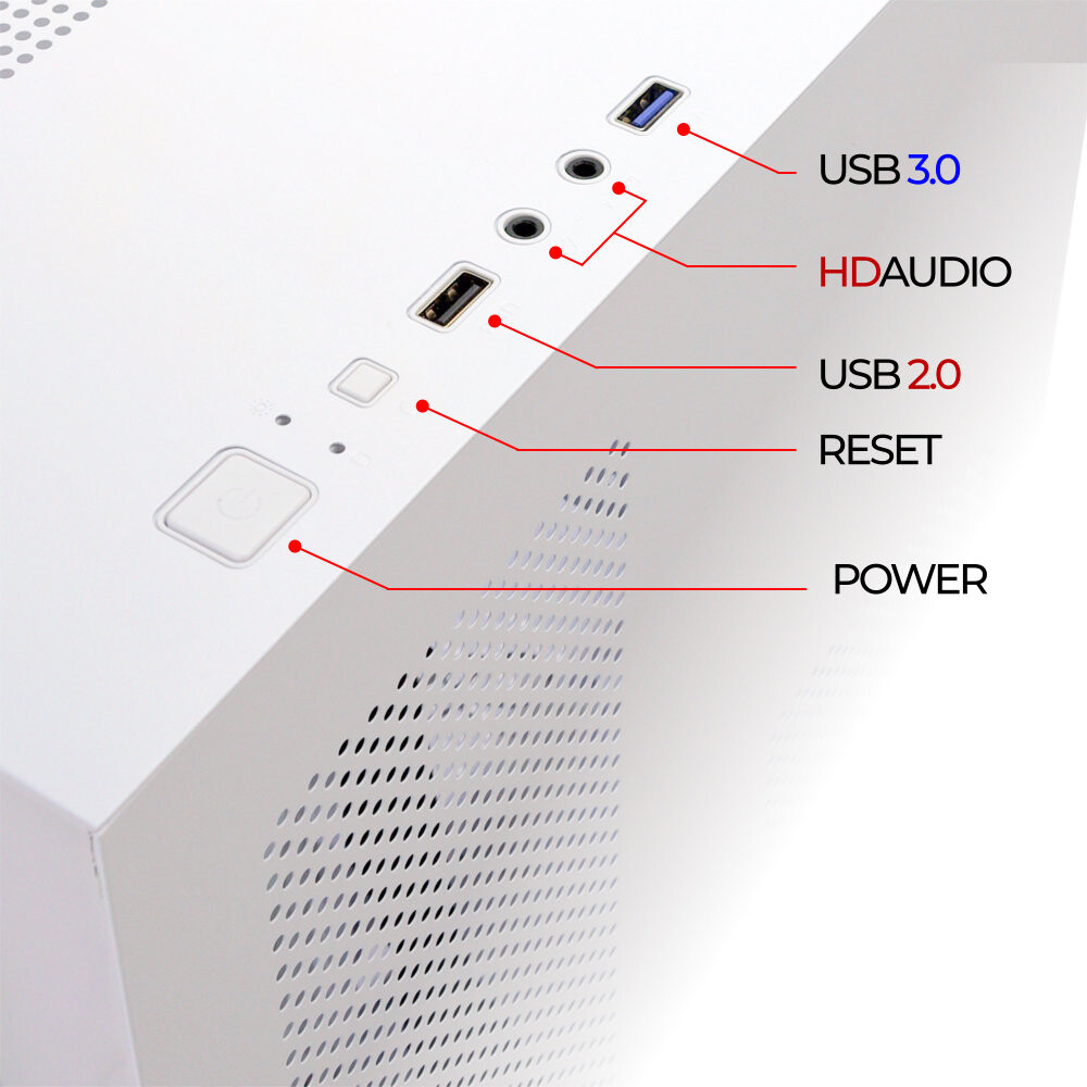 Корпус Ginzzu V250 White - фото 8