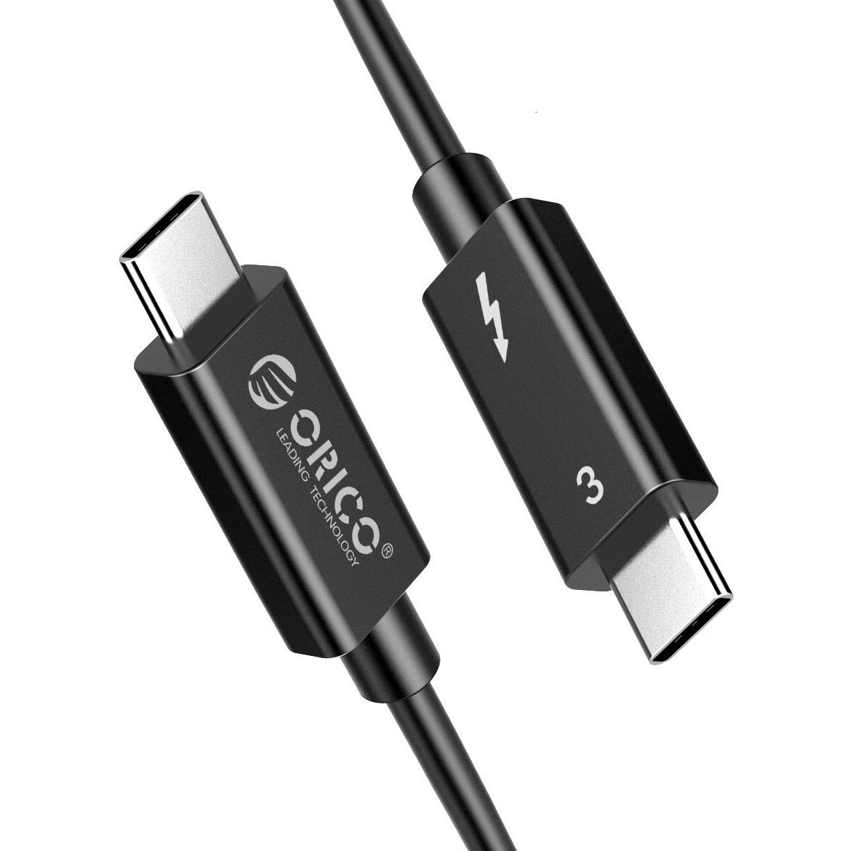Кабель Thunderbolt 3 - Thunderbolt 3, 0.5м, Orico TBL05-BK - ORICO-TBL05-BK