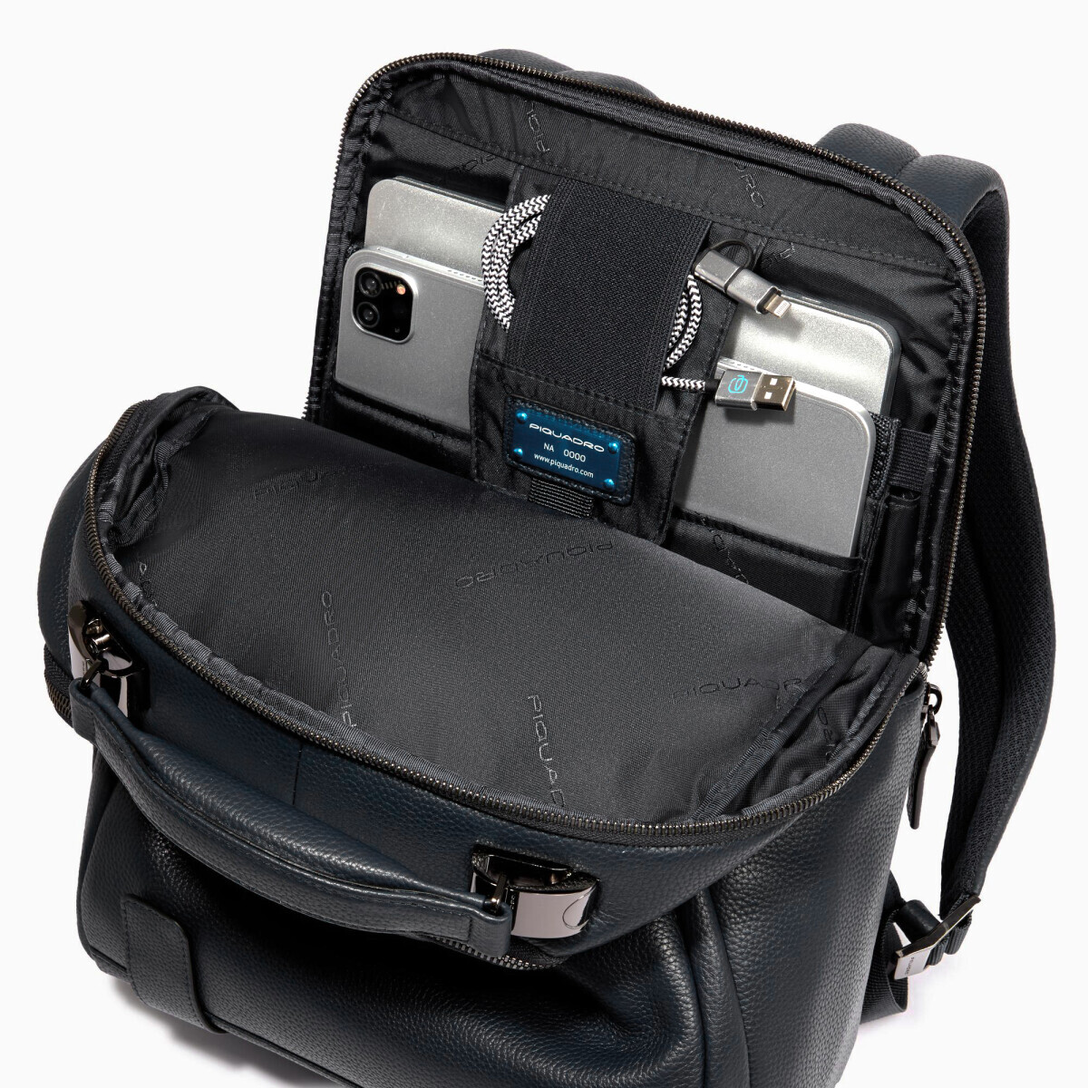 Рюкзак для ноутбука Piquadro Personalizable Laptop Backpack 14" Black (CA6289MOS/N) - фото 3