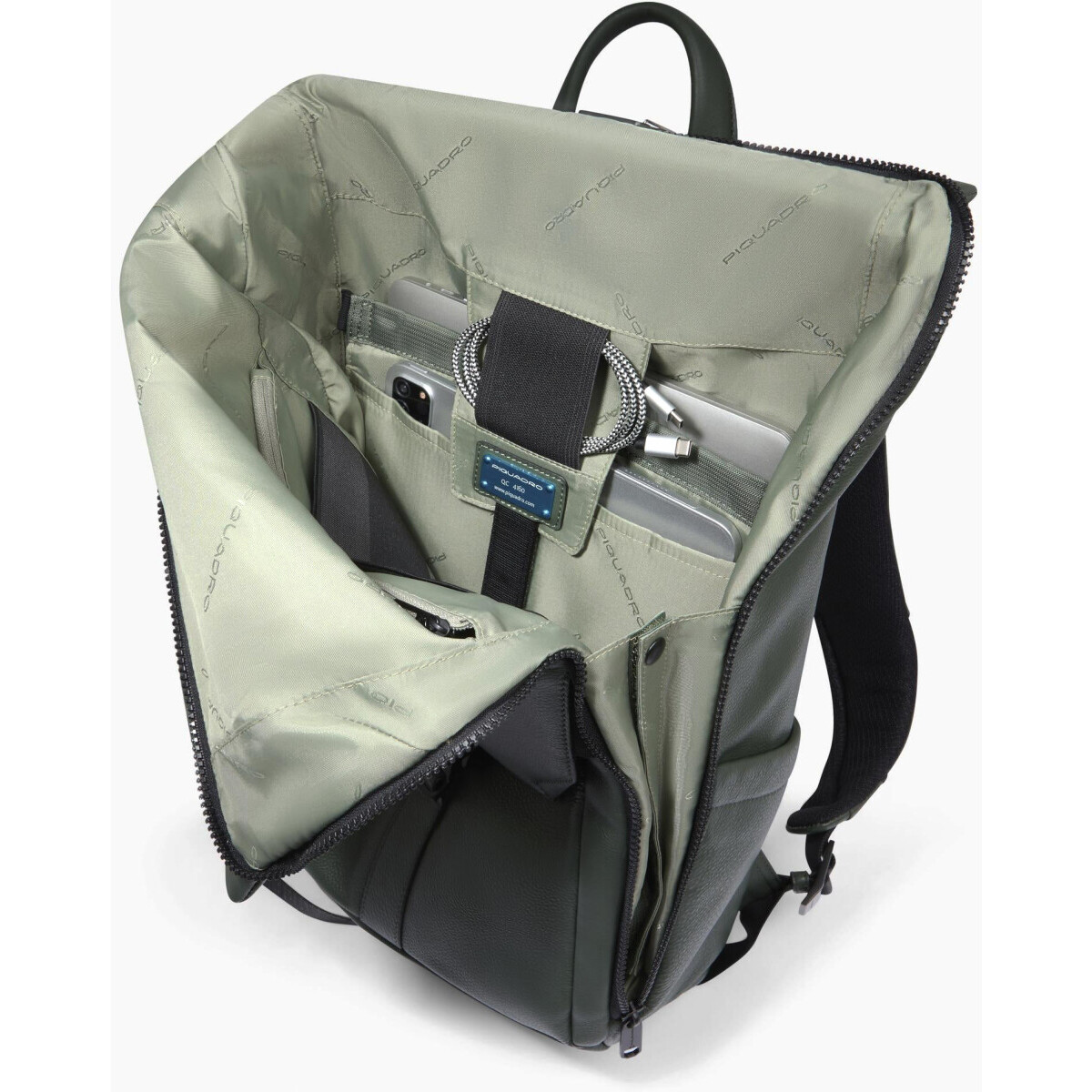 Рюкзак для ноутбука Piquadro Roll Top Backpack for Laptop 15.6" Green (CA6612S135/VE) - фото 3