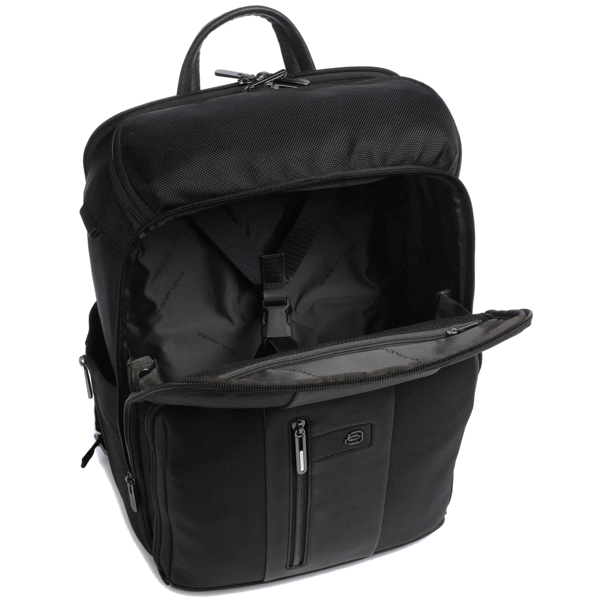 Рюкзак для ноутбука Piquadro Travel Laptop Backpack 15.6" in Recycled Fabric Black (CA6648BR2/N) - фото 3