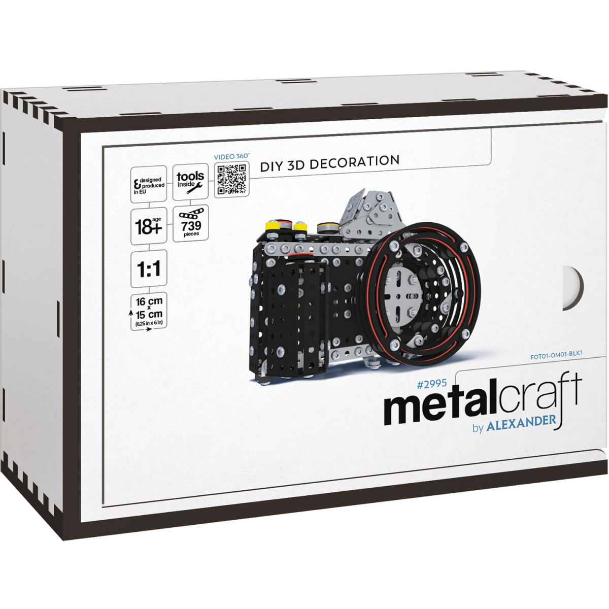 Конструктор Metal Craft Camera Black (2995) - FOTO1-OM01-BLK1/5906018029956 - фото 6