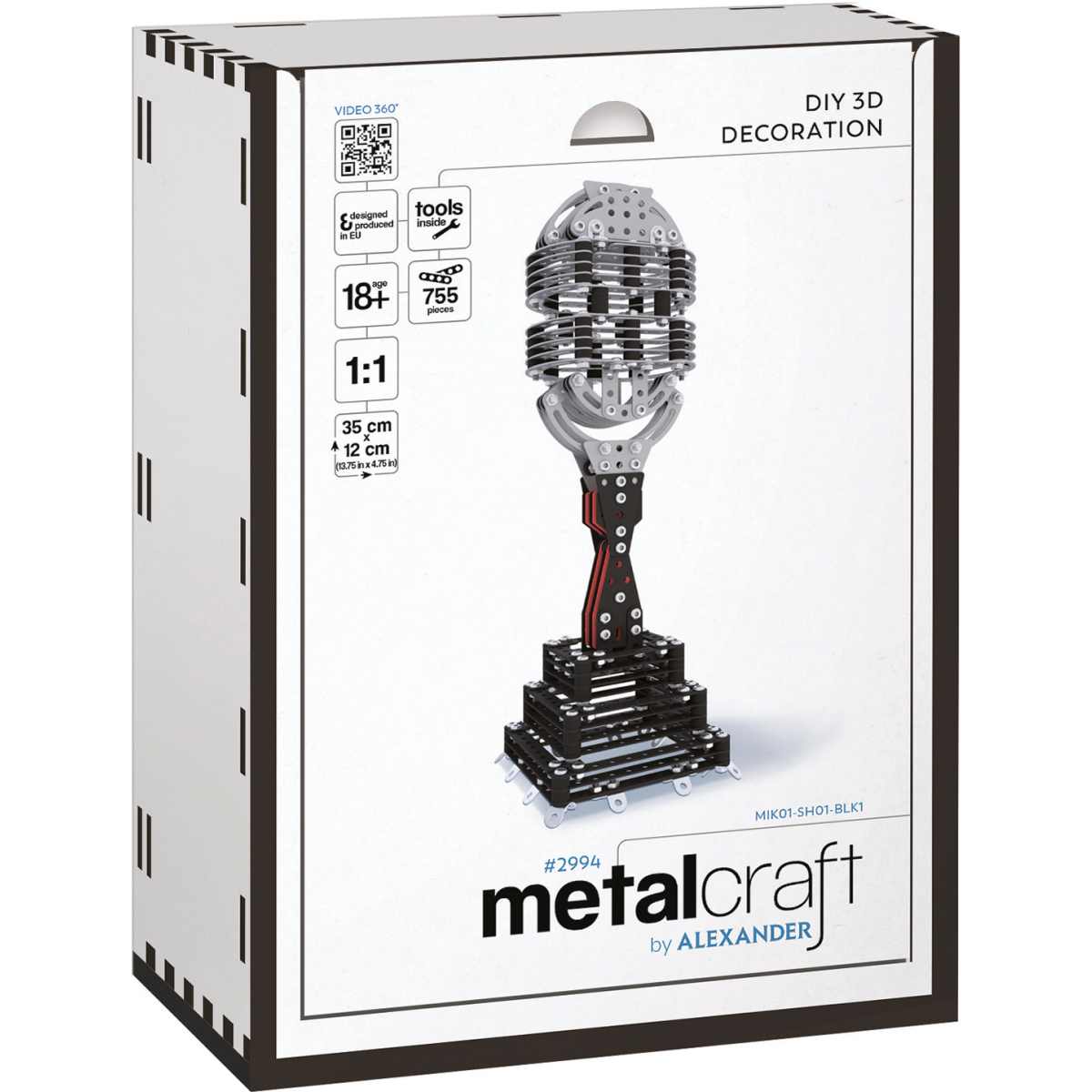 Конструктор Metal Craft Classic Microphone (2994) - MIK01-SH01-BLK1/5906018029949 - фото 6