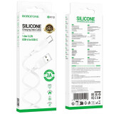 Кабель USB - USB Type-C, 1м, Borofone BX113 White (6941991115448)
