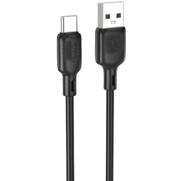 Кабель USB - USB Type-C, 2м, Borofone BX113 Black - 6941991115509