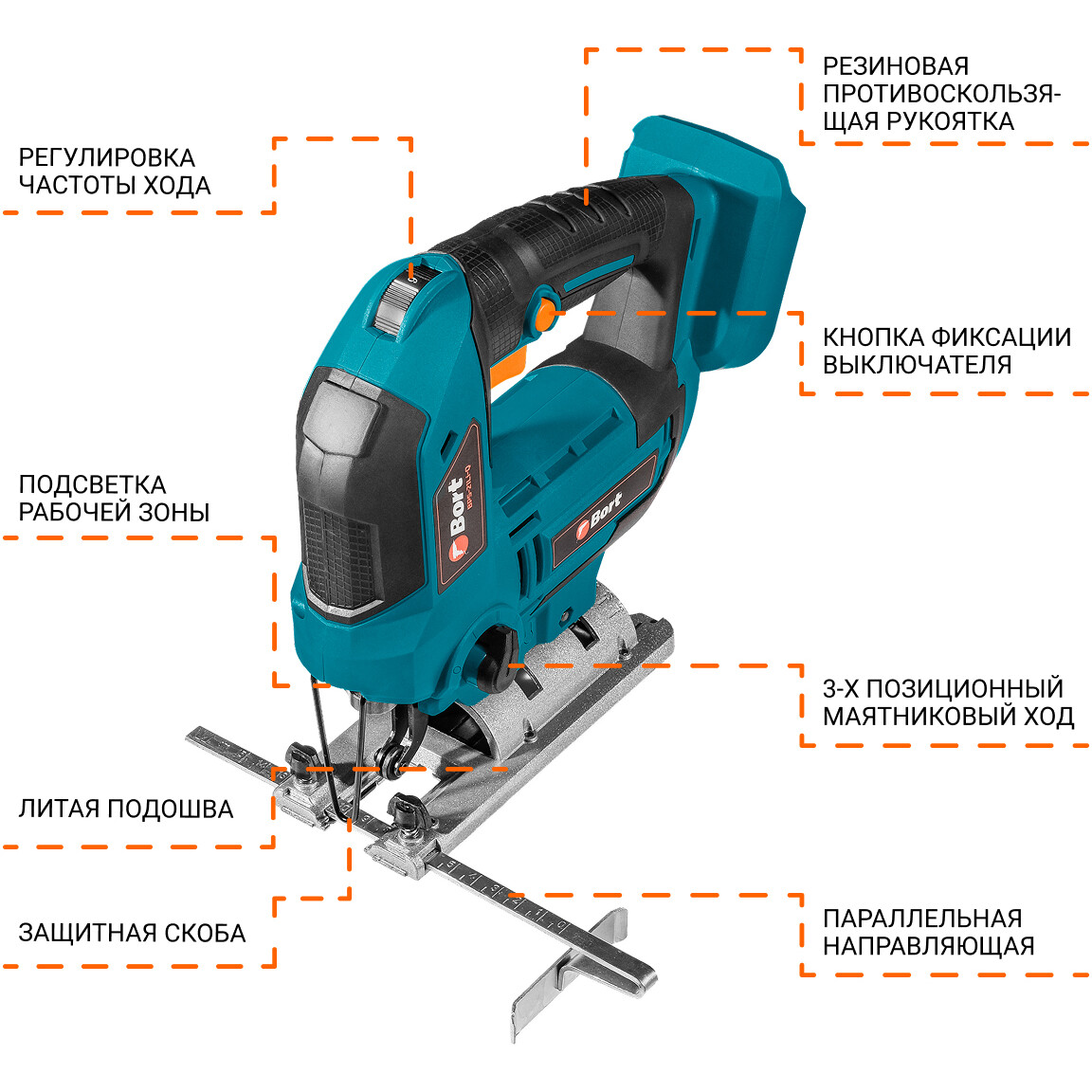 Лобзик Bort BPS-21LI-Q - 93413625 - фото 10
