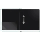 Папка на 2-х кольцах Бюрократ 0840/2DBLCK (-0840/2DBLCK)