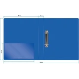 Папка на 2-х кольцах Бюрократ 0840/2DBLU (-0840/2DBLU)