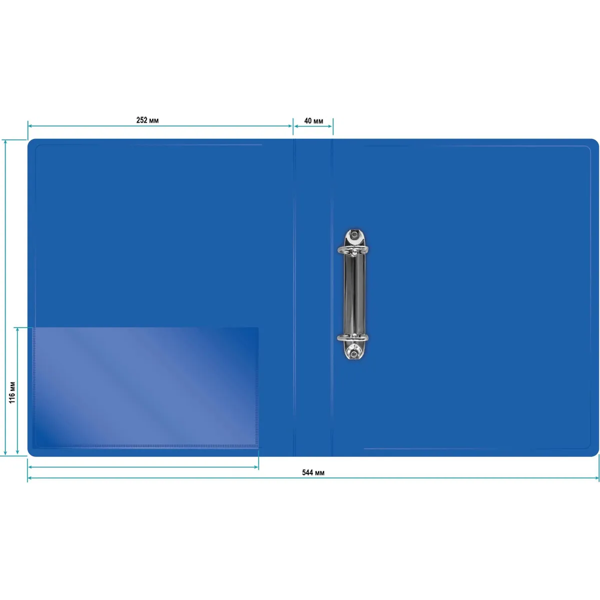 Папка на 2-х кольцах Бюрократ 0840/2DBLU - -0840/2DBLU - фото 5