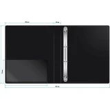 Папка на 4-х кольцах Бюрократ 0840/4RBLCK (-0840/4RBLCK)