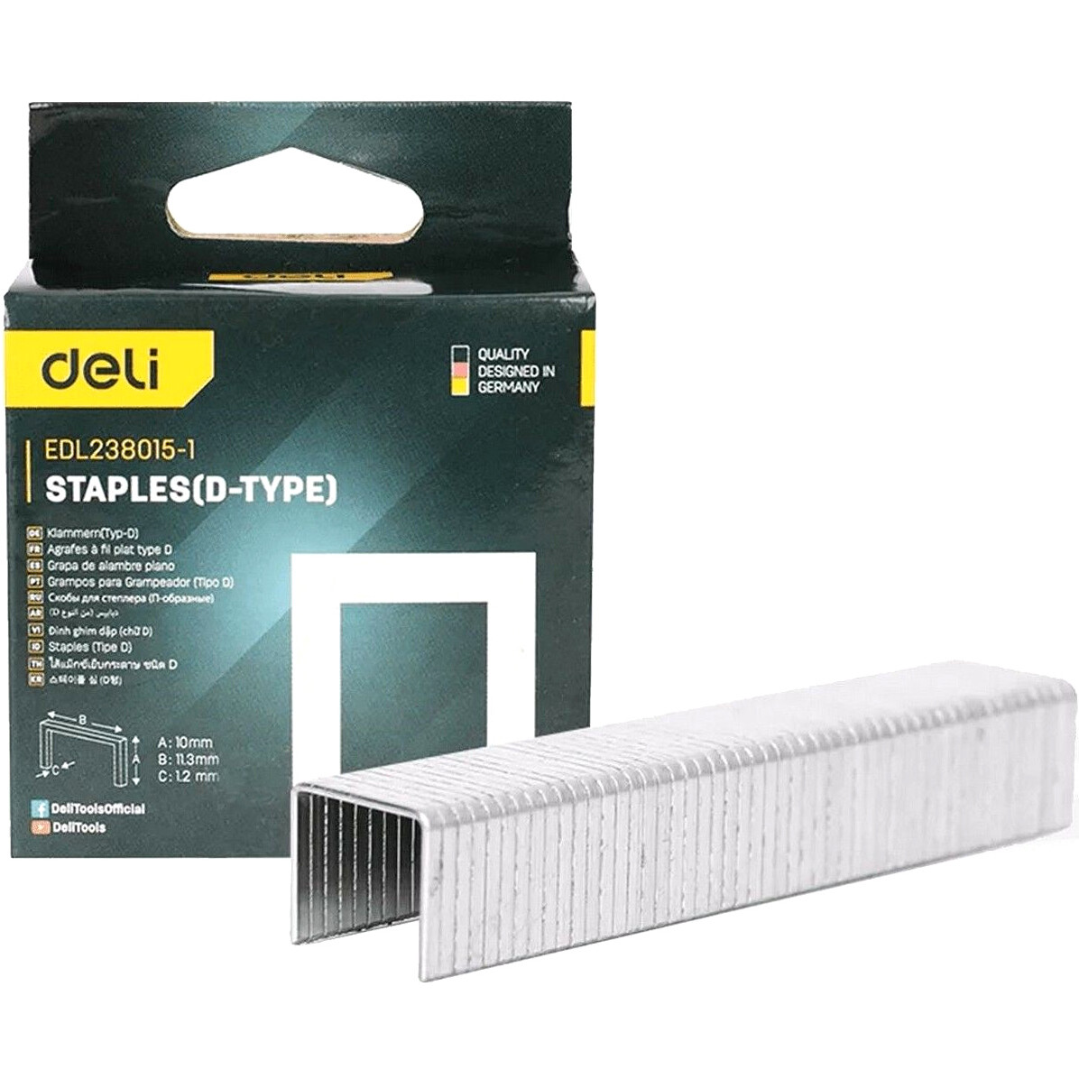 Скобы Deli DL238015-1