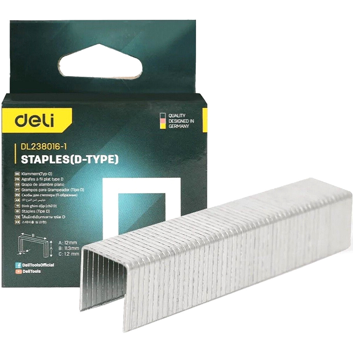 Скобы Deli DL238016-1
