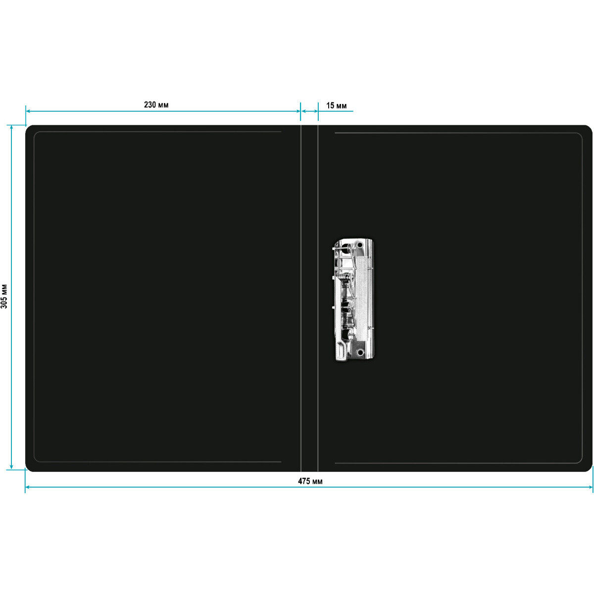 Папка с зажимом Buro ECB04C Black - -ECB04CBLACK - фото 3
