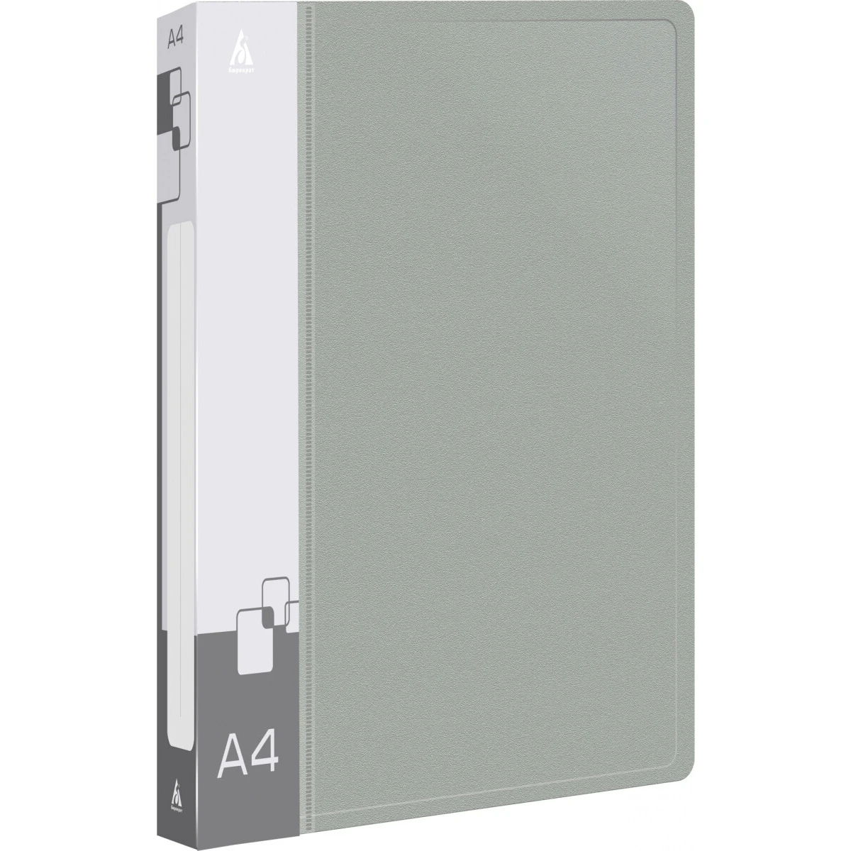 Папка на 2-х кольцах Бюрократ 0827/2RGREY - -0827/2RGREY - фото 2