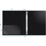 Папка на 4-х кольцах Бюрократ 0827/4RBLCK (-0827/4RBLCK)