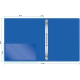 Папка на 4-х кольцах Бюрократ 0827/4RBLU (-0827/4RBLU)