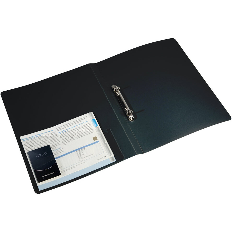 Папка на 2-х кольцах Бюрократ 0818/2RBLCK - -0818/2RBLCK - фото 2