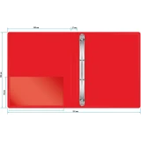 Папка на 4-х кольцах Бюрократ 0827/4RRED (-0827/4RRED)