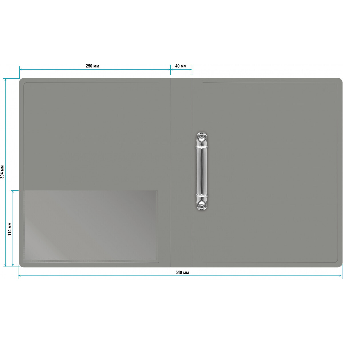 Папка Бюрократ 0812/2RGREY - -0812/2RGREY - фото 3