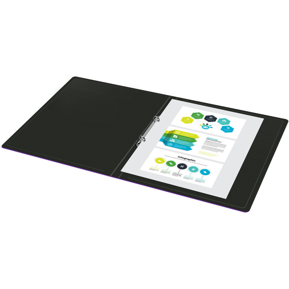 Папка на 2-х кольцах Бюрократ DL0740/2BBERRY - фото 5