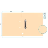 Папка на 2-х кольцах Бюрократ GEM0812/2RCREAM