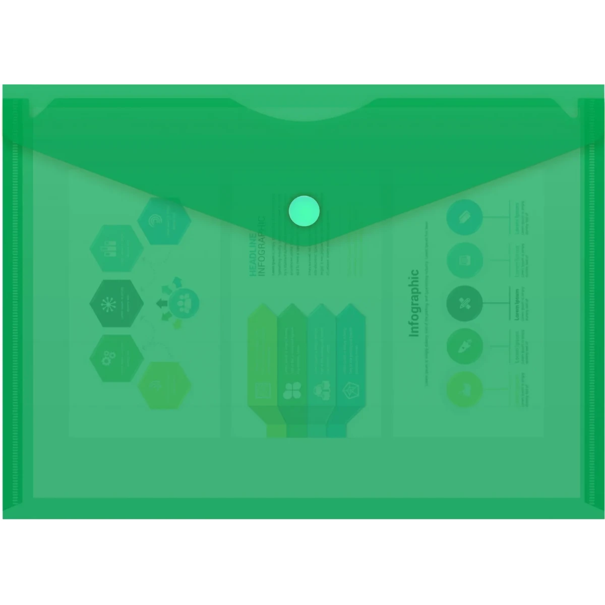 Папка-конверт Бюрократ PK804A5GRN - -PK804A5GRN - фото 2