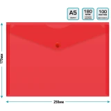 Папка-конверт Бюрократ PK804A5RED (-PK804A5RED)