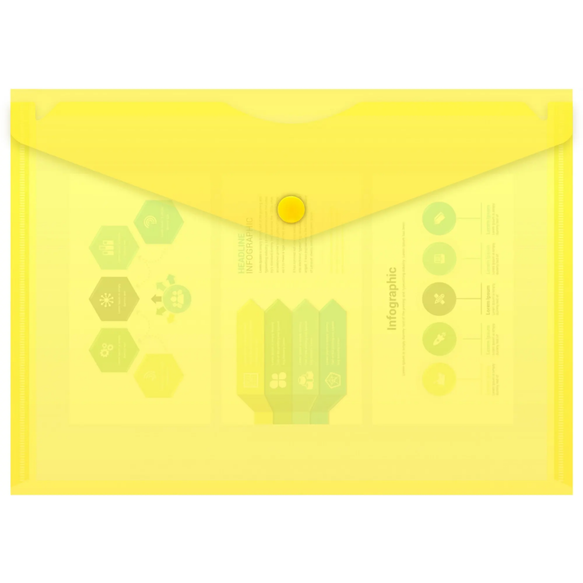 Папка-конверт Бюрократ PK804A5YEL - -PK804A5YEL - фото 2