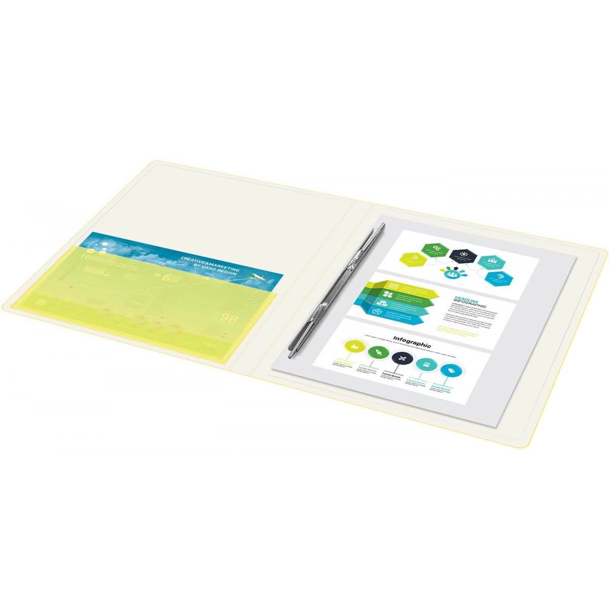 Папка Бюрократ DNE07PYEL - фото 3