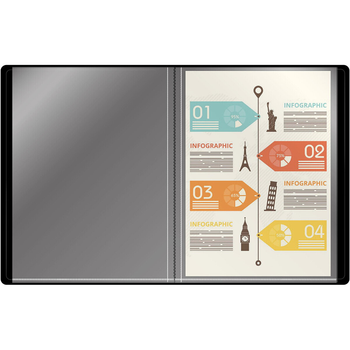 Папка в коробе Бюрократ DLVBOX80BLCK - фото 5