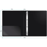 Папка на 4-х кольцах Бюрократ 0818/4RBLCK (-0818/4RBLCK)