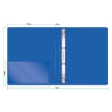 Папка на 4-х кольцах Бюрократ 0818/4RBLU (-0818/4RBLU)