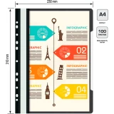 Папка-скоросшиватель Бюрократ PS-P20BLCK