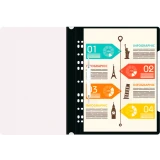 Папка-скоросшиватель Бюрократ PS-P20BLCK