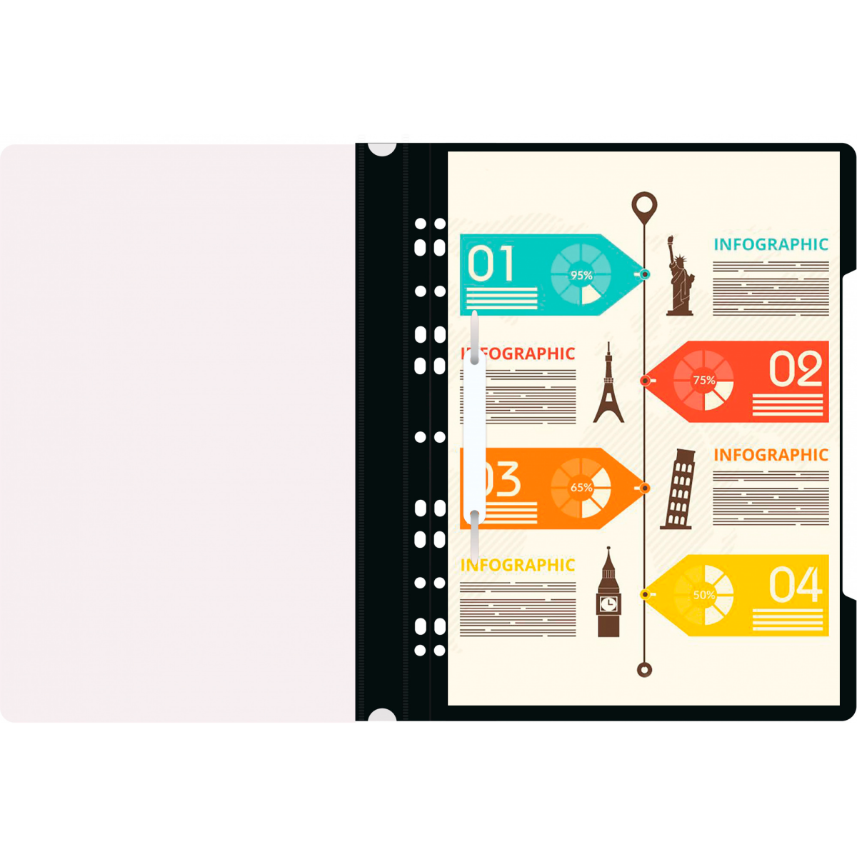 Папка-скоросшиватель Бюрократ PS-P20BLCK - фото 5