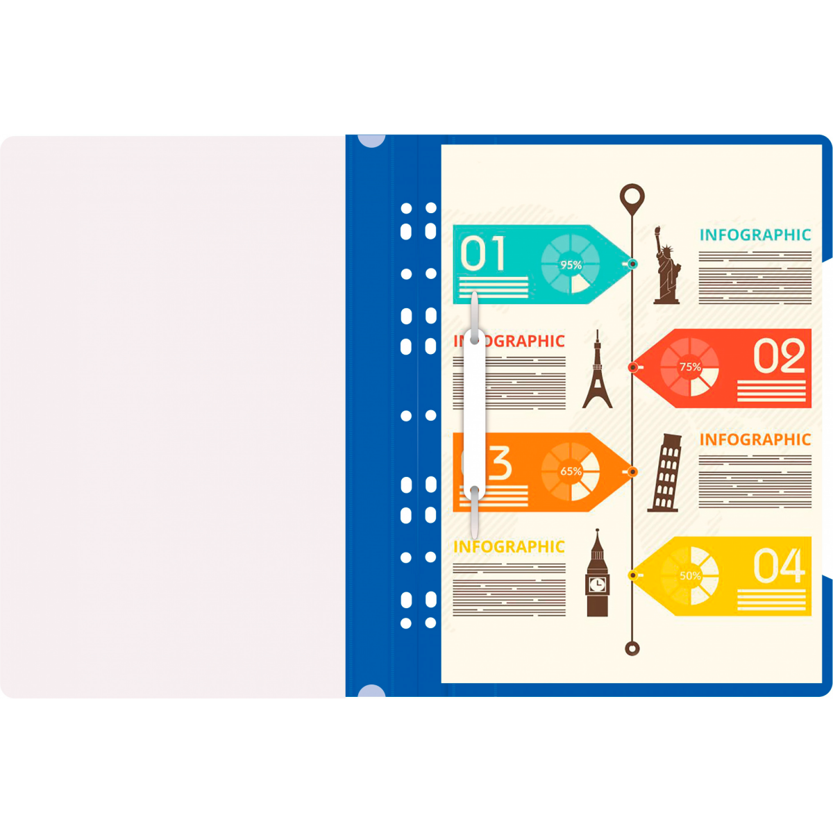 Папка Бюрократ PS-P20BLU - фото 5